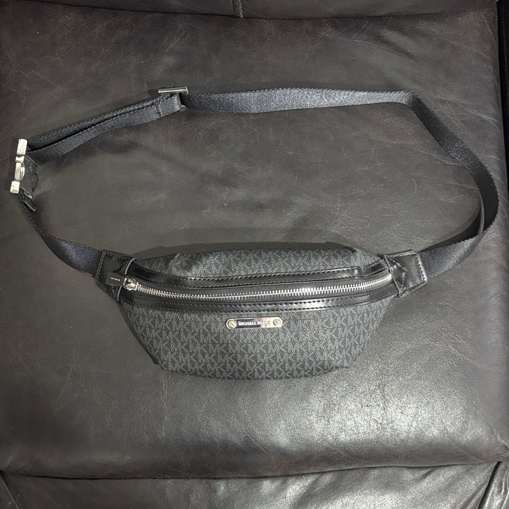 Michael Kors Black Monogram Belt Bag